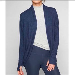 Athleta Luxe Pose Wrap Open Cardigan In Blue
Size XXS Excellent Used Condition
